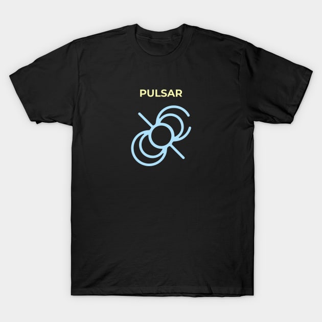 Pulsar Pulsating Radio Source T-Shirt by Science Design